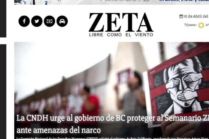 Pide CNDH a gobierno de BC que proteja al semanario 'Zeta'