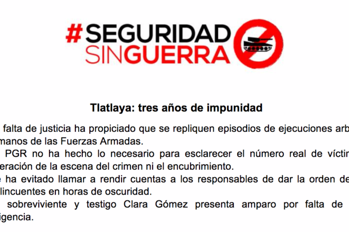 COMUNICADO: Tlalaya en Impunidad