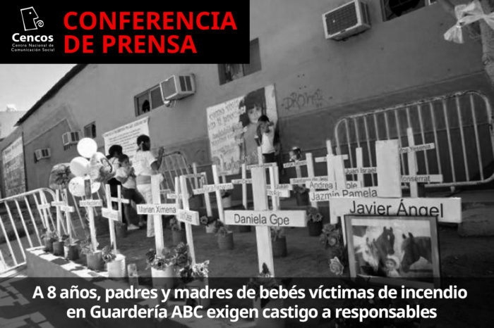 Conferencia de prensa: A 8 años, padres y madres de bebés víctimas de incendio en Guardería ABC exigen castigo a responsables