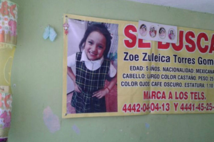 La CEDH emite recomendación a Fiscalía de SLP por desaparición de la niña Zoe Zuleica