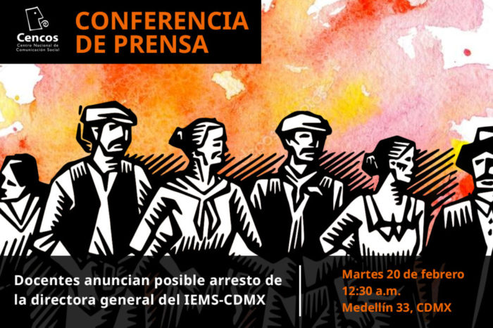 Conferencia de prensa: Docentes anuncian posible arresto de la directora general del IEMS-CDMX