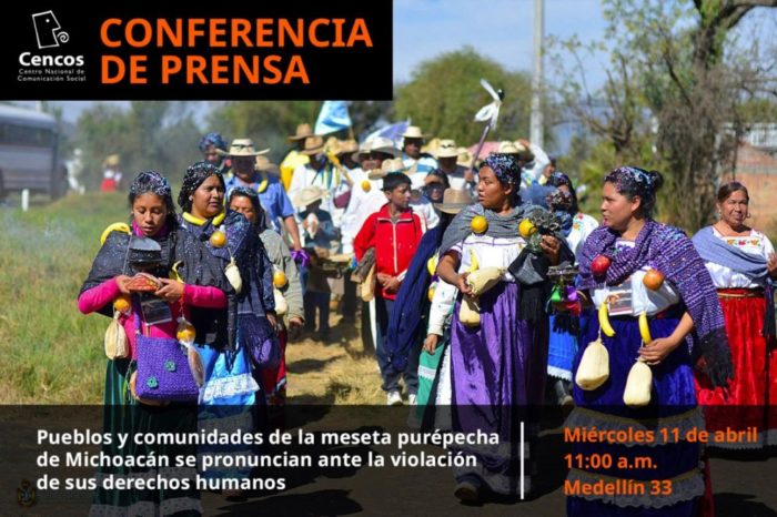 Conferencia de prensa: Pueblos y comunidades de la meseta purépecha de Michoacán   se pronuncian ante la violación de sus derechos humanos
