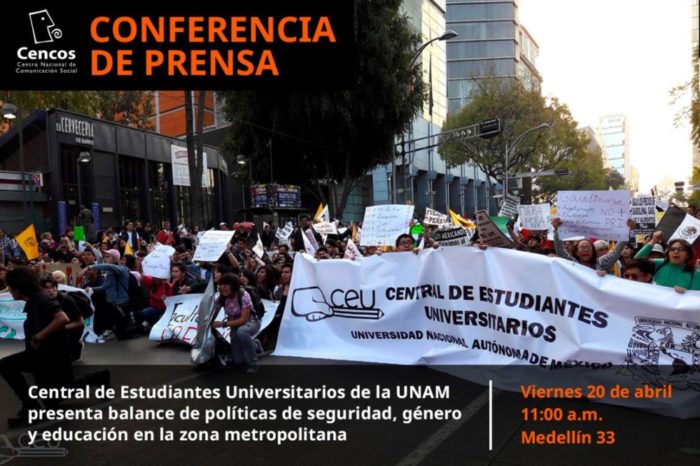 Conferencia de prensa: Central de Estudiantes Universitarios de la UNAM presenta balance de políticas de seguridad, género y educación en la zona metropolitana