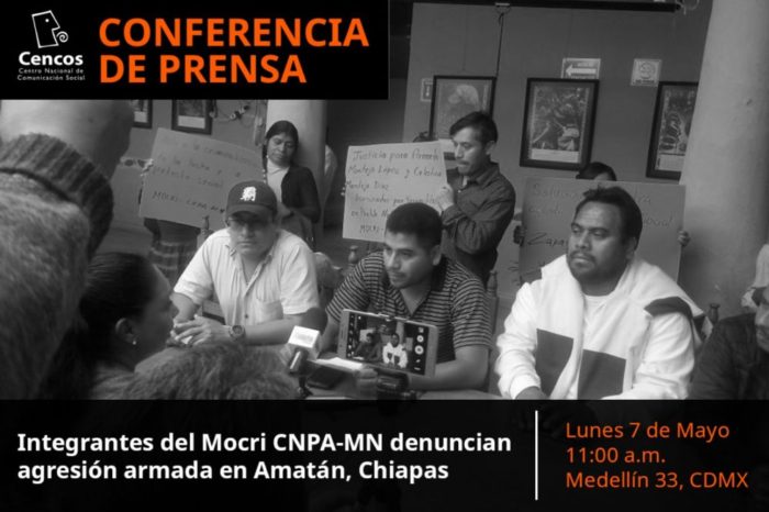 Integrantes del Mocri CNPA-MN denuncian agresión armada en Amatán, Chiapas