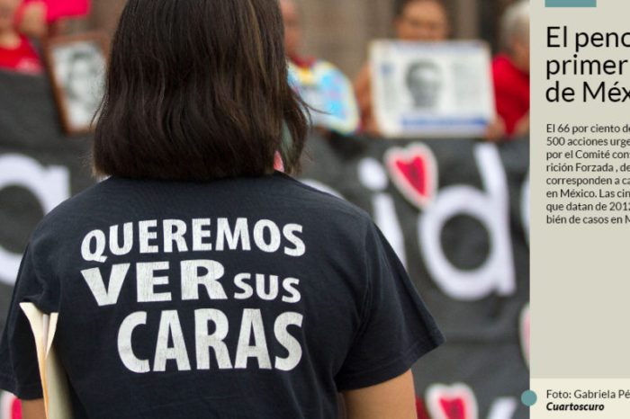 La ONU emite alerta global 500 de desaparición forzada por caso en México. La 001 también fue aquí