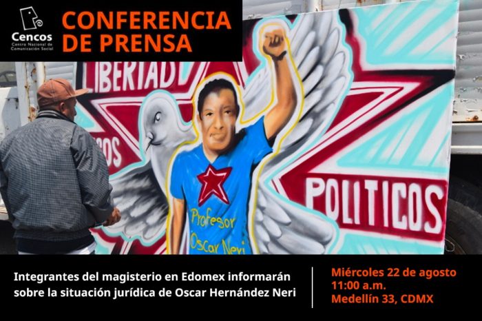 Integrantes del magisterio en Edomex informarán sobre la situación jurídica de Oscar Hernández Neri