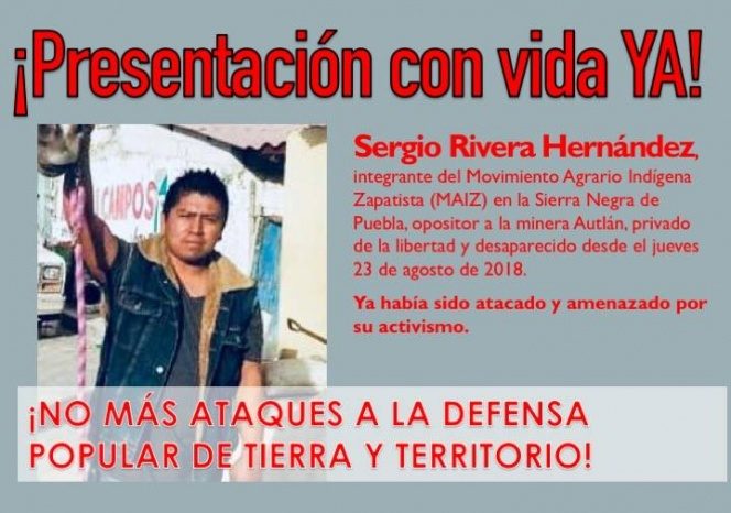 Activista desaparecido en Puebla denunció hace 2 meses que fue emboscado por perredistas