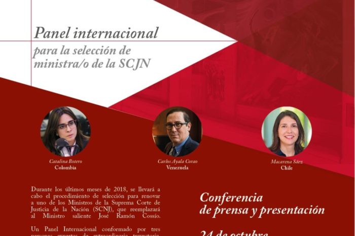 Conferencia de prensa y presentación: Panel internacional para la selección de ministra/o de la SCJN