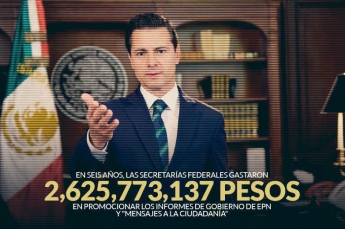 Mover a Peña (Informes y otros) en la prensa costó a México 2,625 millones… más tiempos oficiales