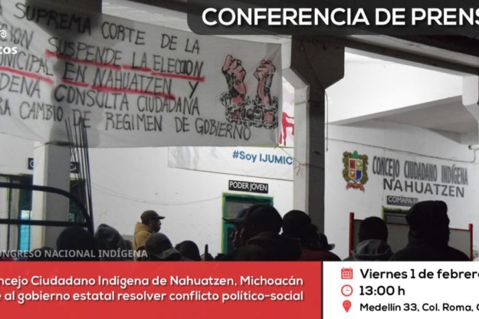 Conferencia de prensa: Indígenas de Nahuatzen, #Michoacán exigen resolver conflicto político-social