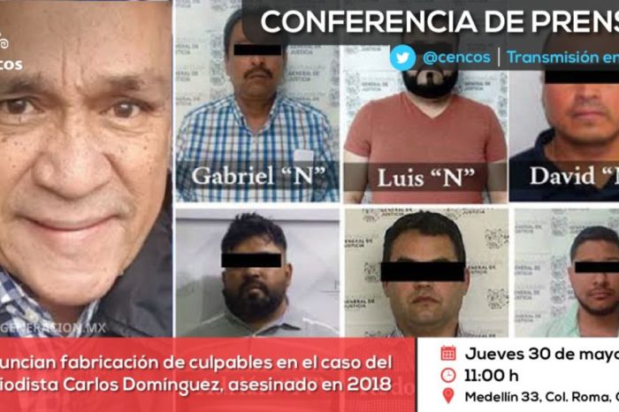 Conferencia de prensa: Denuncian fabricación de culpables en el caso del periodista Carlos Domínguez, asesinado en 2018