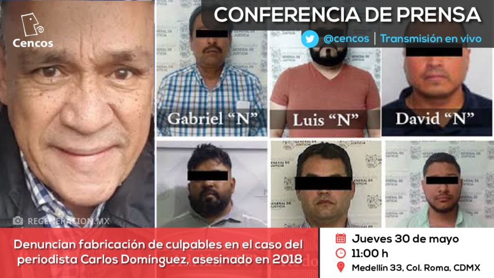 Denuncian fabricación de culpables en el caso del periodista Carlos Domínguez, asesinado en 2018