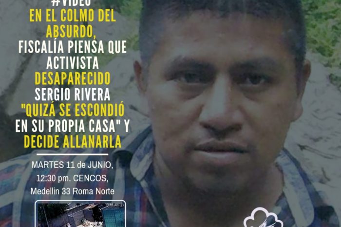 Conferencia de prensa: presentan video del allanamiento a casa de Sergio Rivera, activista desaparecido