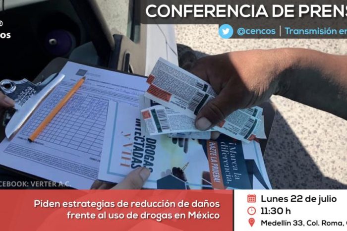 Conferencia de prensa: Piden estrategias de reducción de daños frente al uso de drogas en México