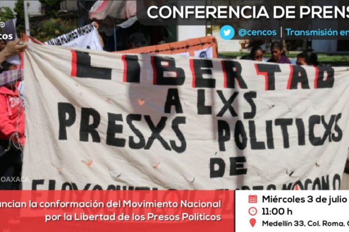 Conferencia de prensa: Anuncian la conformación del Movimiento Nacional por la Libertad de los Presos Políticos