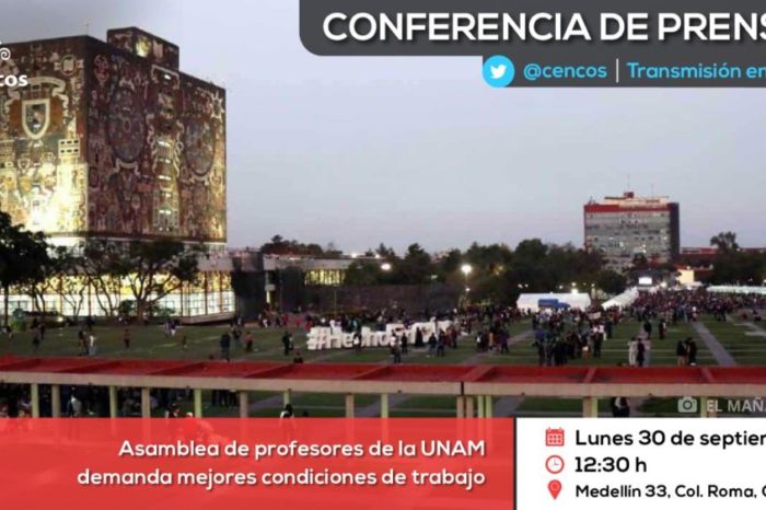 Conferencia de prensa: Asamblea de profesores de la UNAM demanda mejores condiciones de trabajo