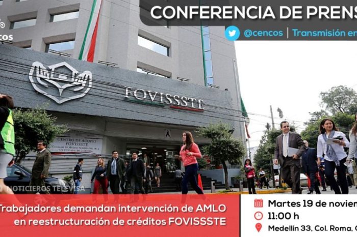 Conferencia de prensa: Trabajadores demandan intervención de AMLO en reestructuración de créditos FOVISSSTE