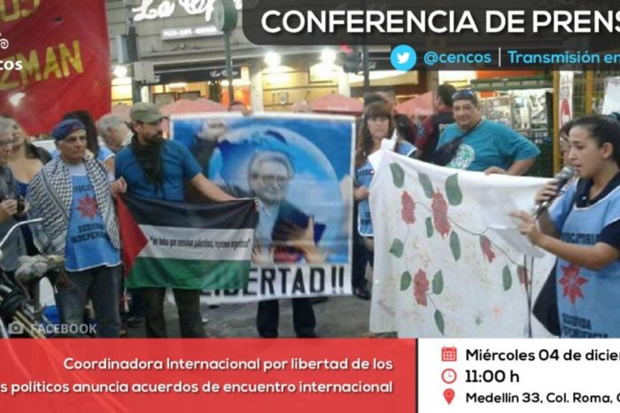Conferencia de prensa: Coordinadora Internacional por libertad de los presos políticos anuncia acuerdos de encuentro internacional