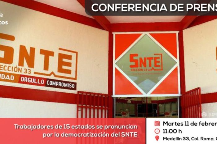 Conferencia de prensa: Trabajadores de 15 estados se pronuncian por  la democratización del SNTE