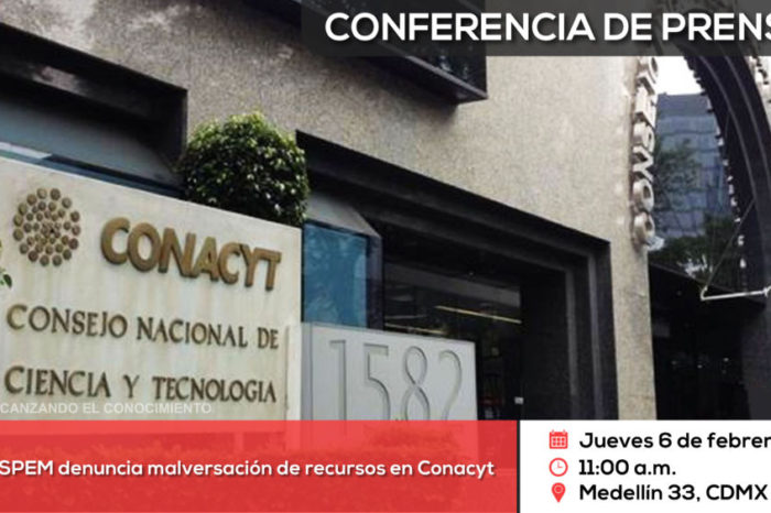 Conferencia de prensa: El INISPEM denuncia malversación de recursos en Conacyt