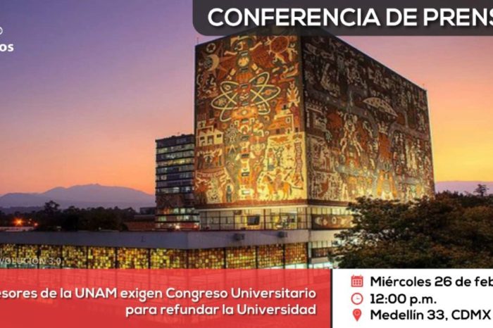 Conferencia de prensa: Profesores de la UNAM exigen Congreso Universitario para refundar la Universidad