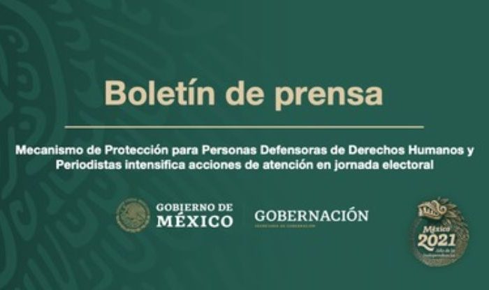 Mecanismo de protección intensificará atención en jornada electoral