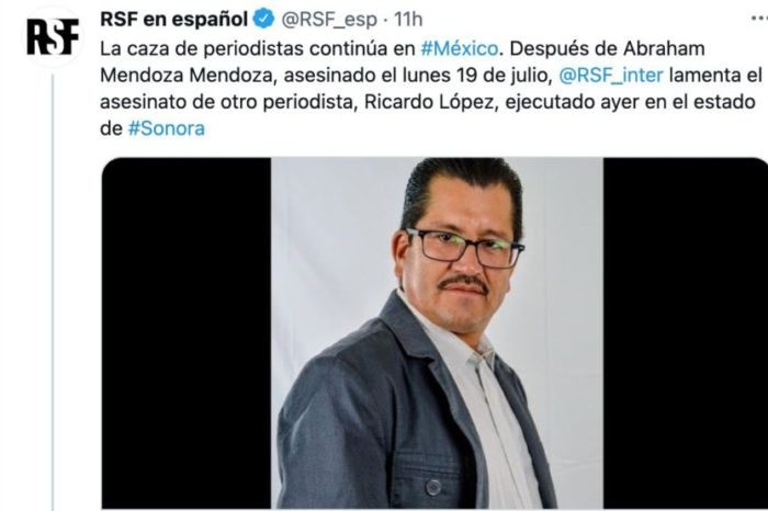 Ricardo López, director de Infoguaymas, es el sexto periodista asesinado en 2021