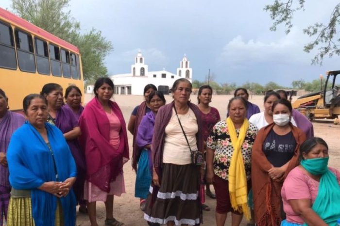 Mujeres exigen aparición con vida de yaquis en Loma de Bácum