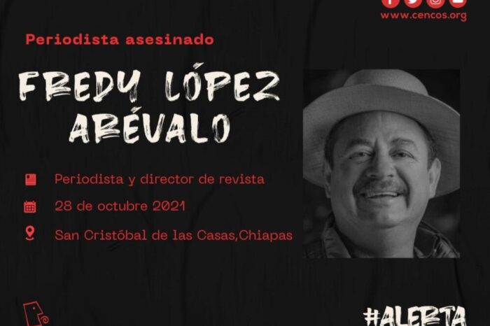 ONU-DH condena el asesinato del periodista Fredy López en Chiapas