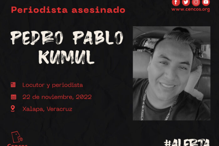 Asesinan al periodista Pedro Pablo Kumul en Xalapa, Veracruz