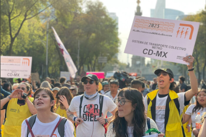#MovilidadSinMiedo: marchan en la CDMX para exigir mejoras al Metro y que la Guardia Nacional salga de sus instalaciones
